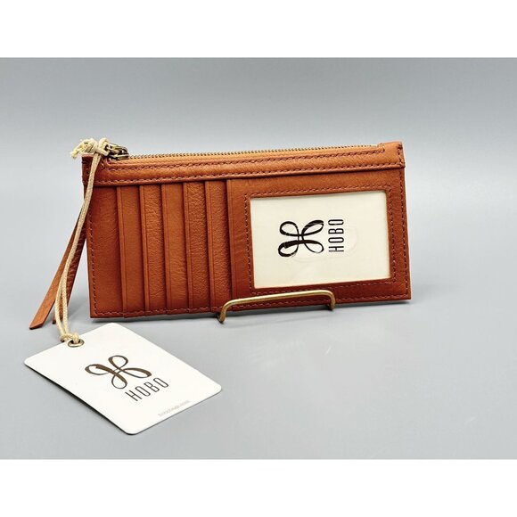 HOBO Carte Slim Pebbled Leather Card Case Wallet Warm Honey SO-81067WHNY - Picture 1 of 13